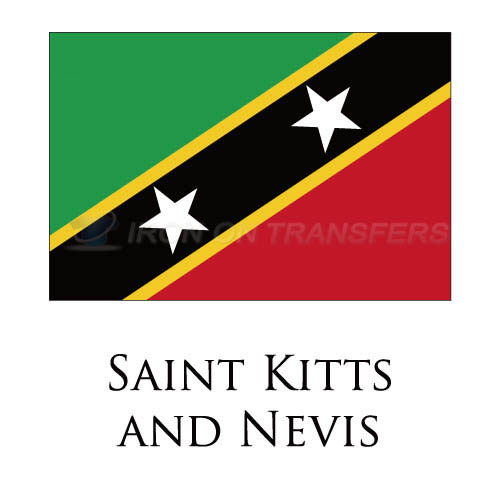 Saint Kitts And Nevis flag Iron-on Stickers (Heat Transfers)NO.1967